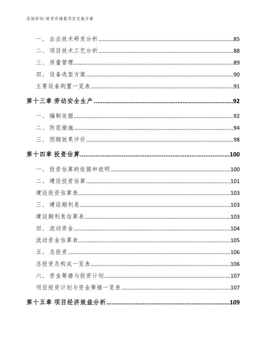 南京存储器项目实施方案（参考模板）_第5页