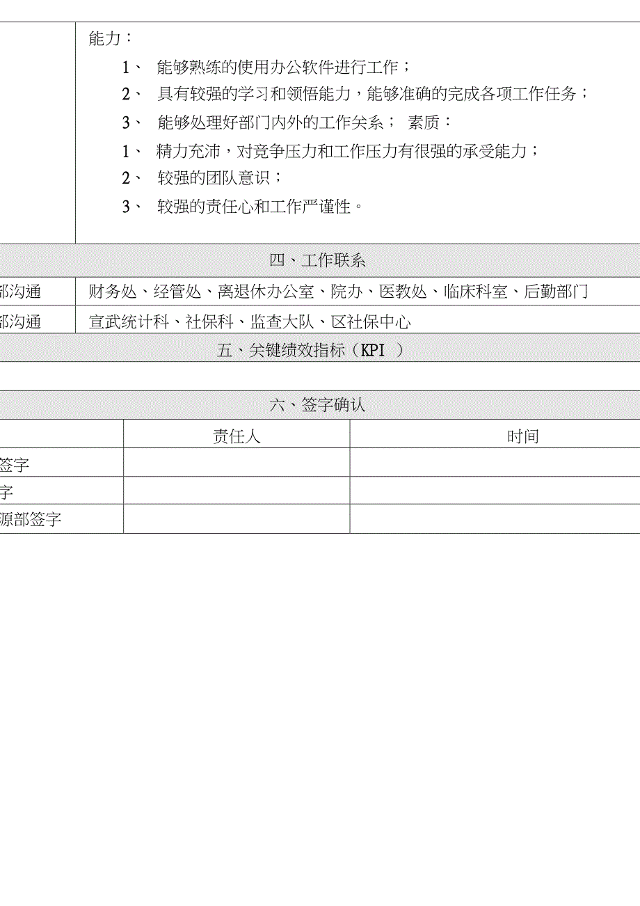 (岗位职责)年医院岗位职位说明书_第4页