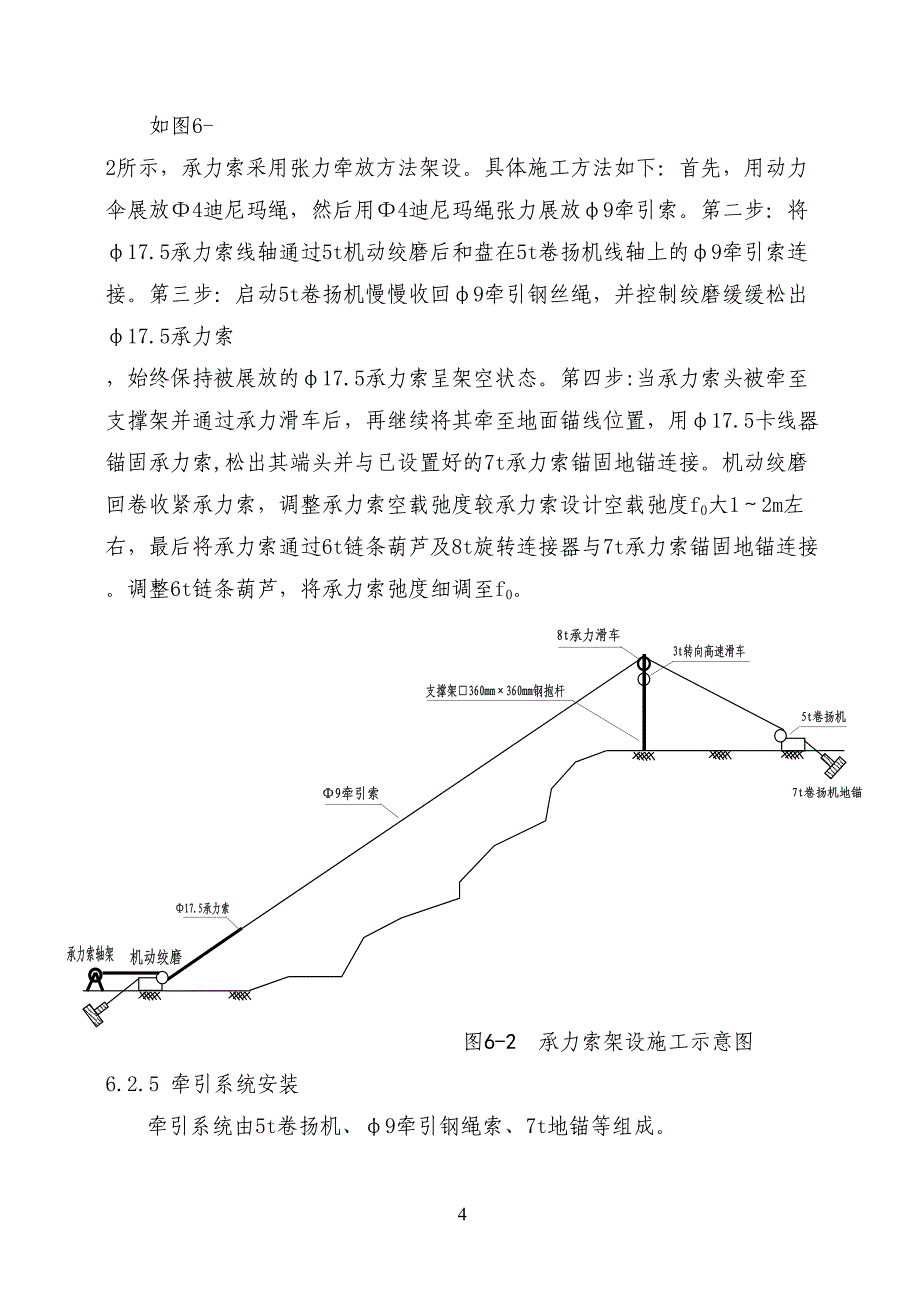 单支点索道运输施工方案(DOC 9页)_第4页