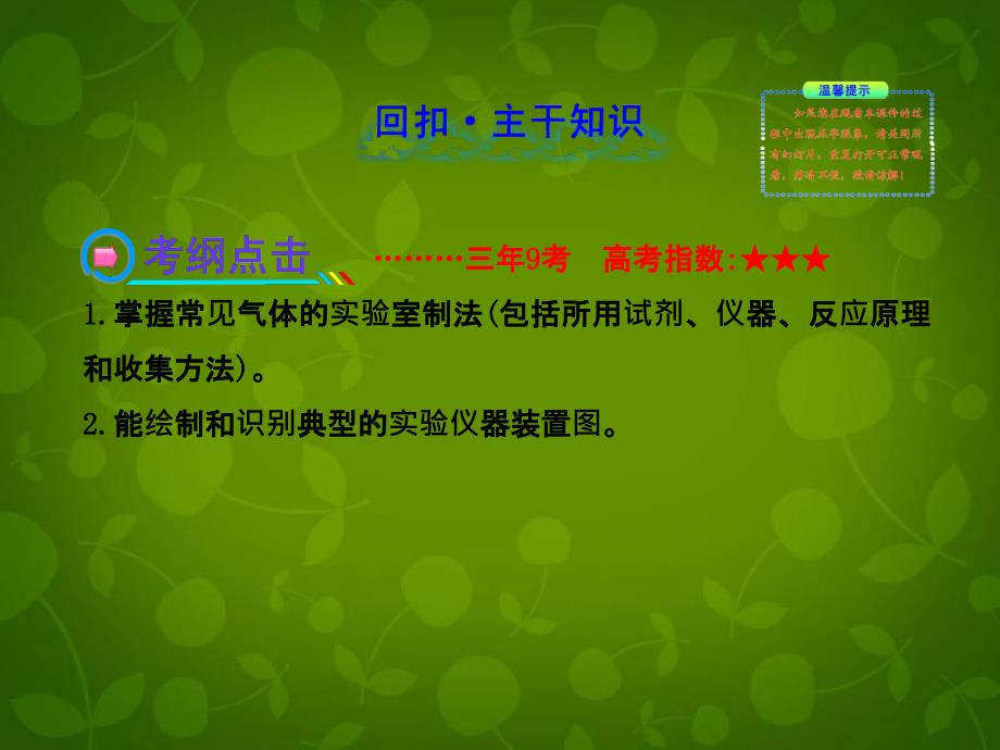 全程复习方略高考化学143物质的制备课件新人教版_第2页