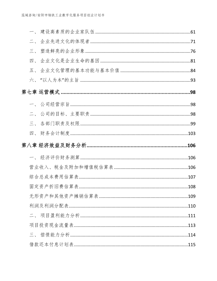 安阳市钢铁工业数字化服务项目创业计划书（参考模板）_第3页
