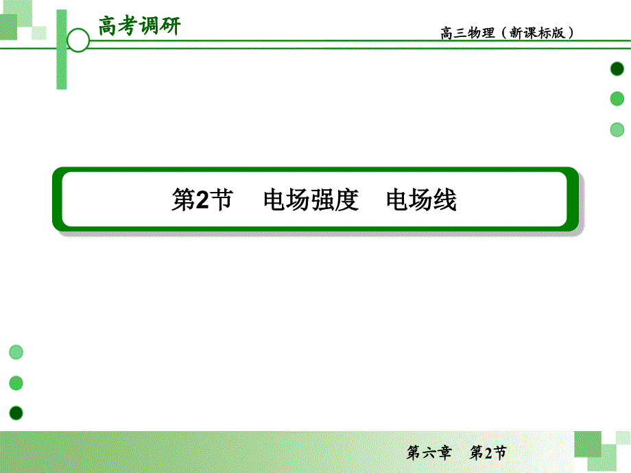 高考一轮物理复习人教版第2节电场强度电场线课件_第2页