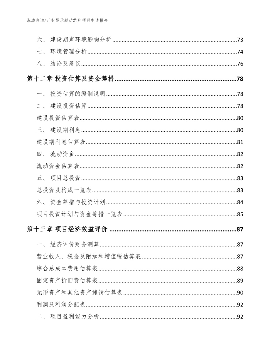 开封显示驱动芯片项目申请报告_第4页