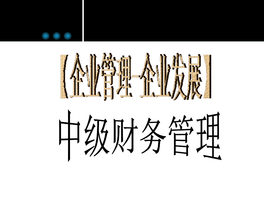 企业管理中级财务管理企业发展_第1页