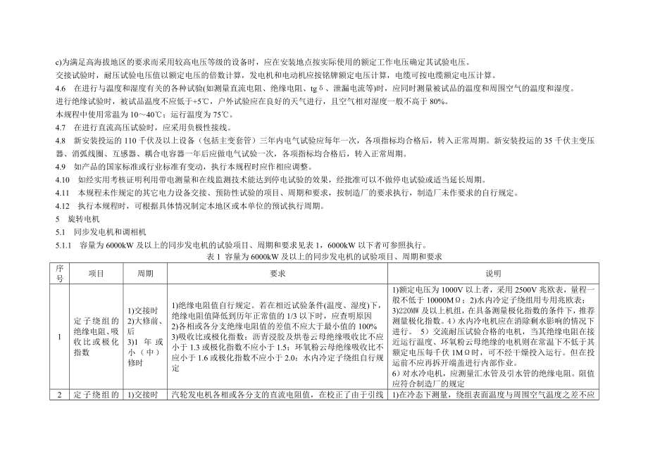 江苏省电力设备交接和预防性试验规程_第3页