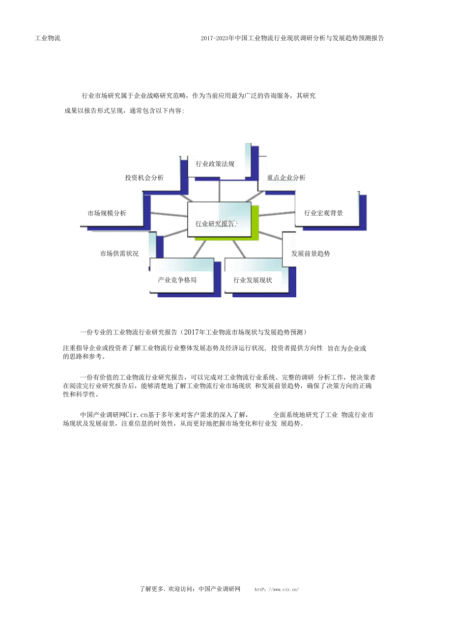 2017年工业物流市场现状与发展趋势预测(目录)_第2页