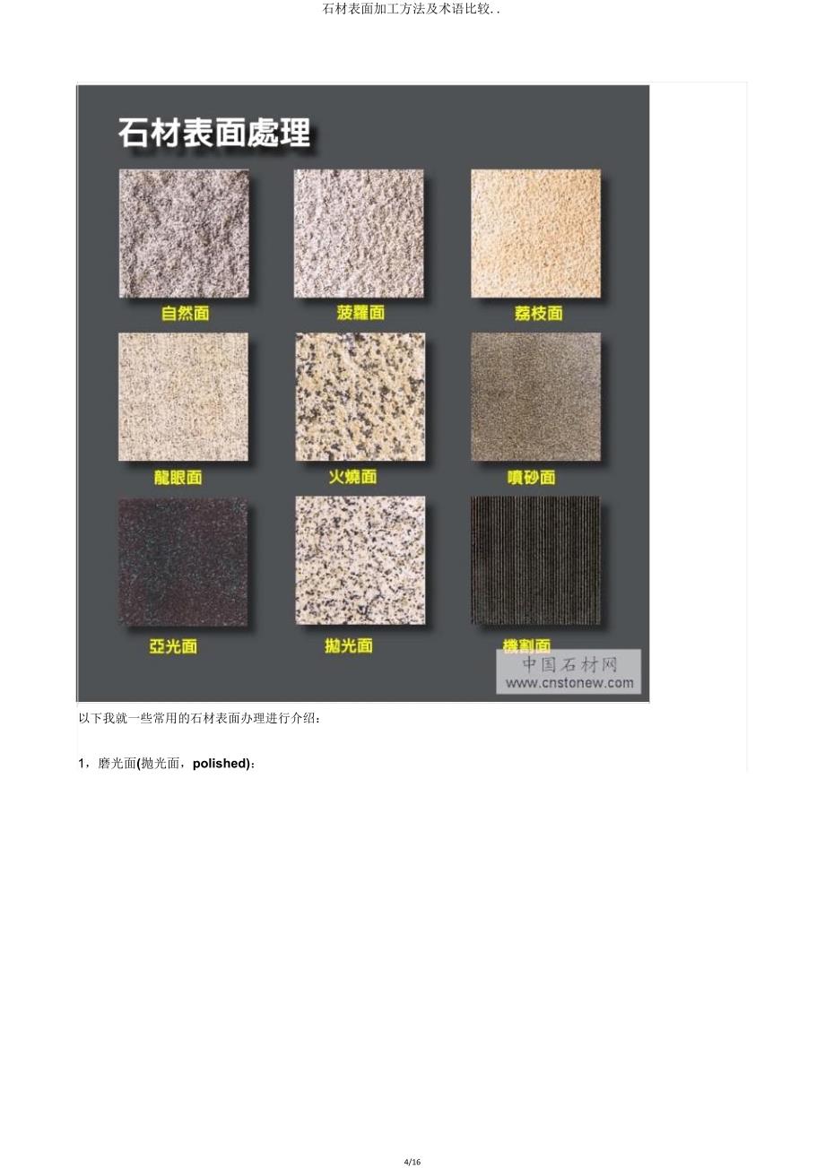 石材表面加工方法及术语对照...doc_第4页