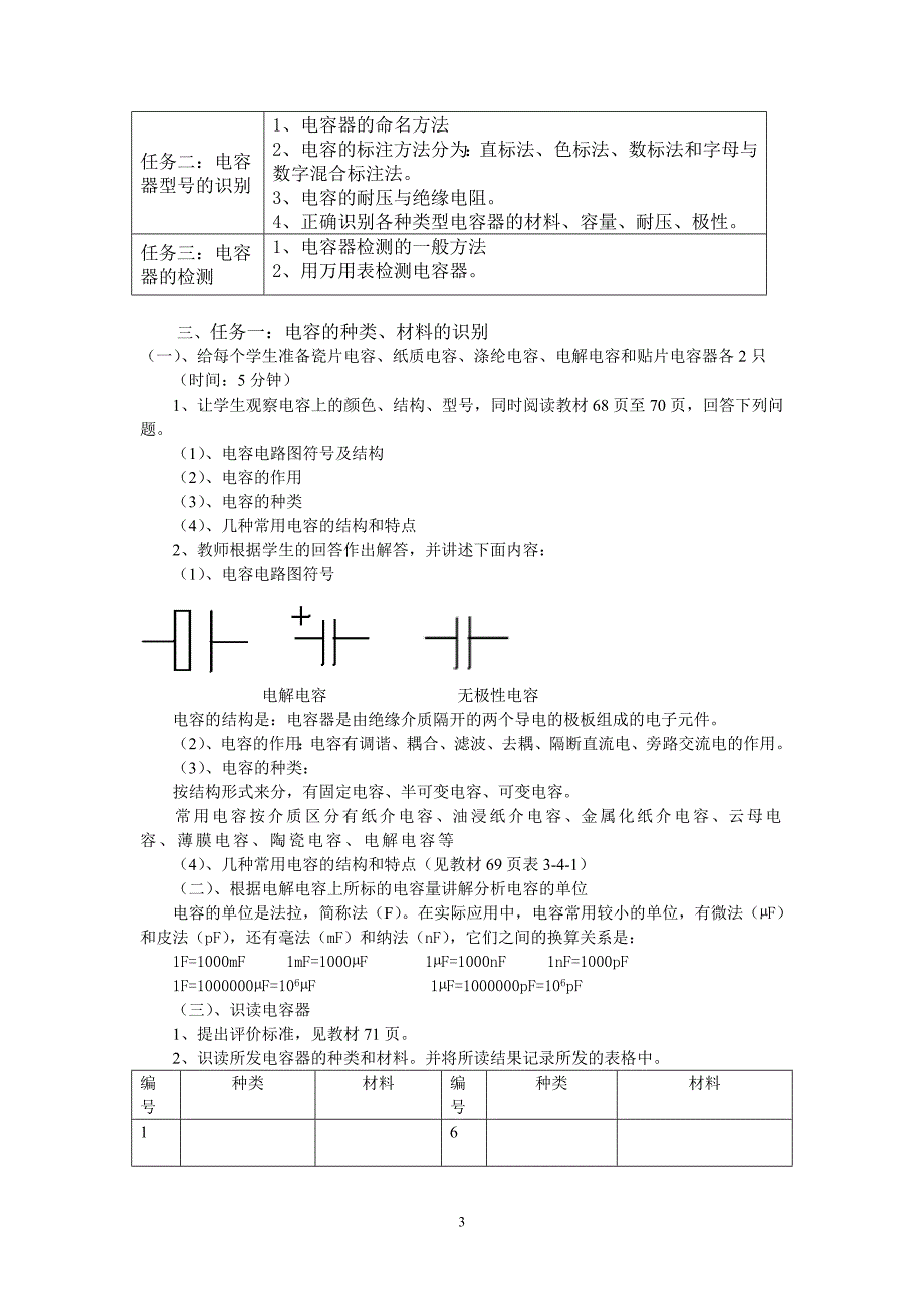 《电容器的识别与检测》教案_第3页