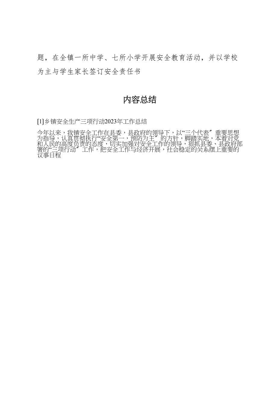 2023年x乡镇安全生产三项行动工作范文总结.doc_第5页