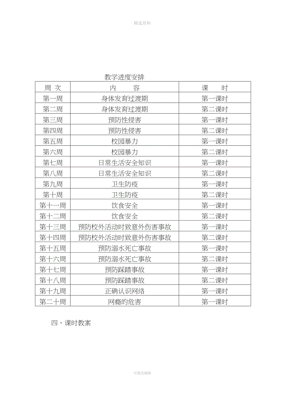 六年级安全教育全册教案.doc_第3页