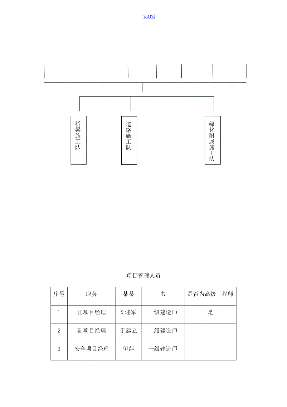 项目管理系统班子主要人员配置情况_第3页