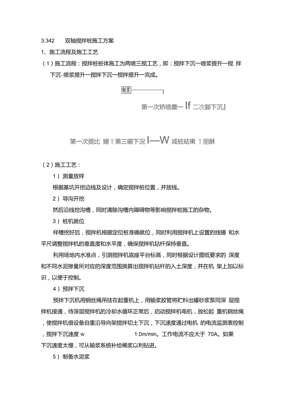 二轴搅拌桩施工方案_第1页