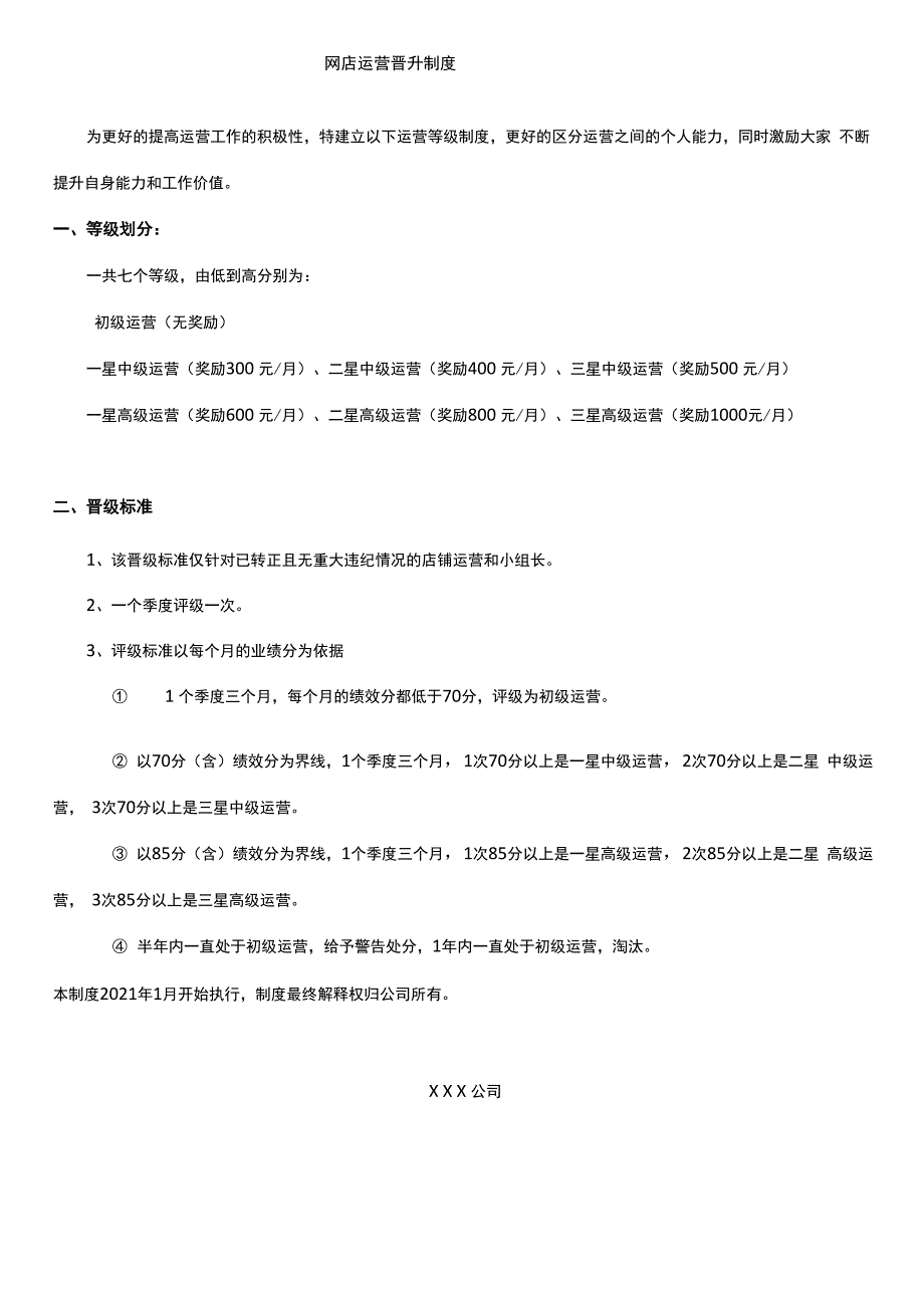 网店运营晋升制度_第1页