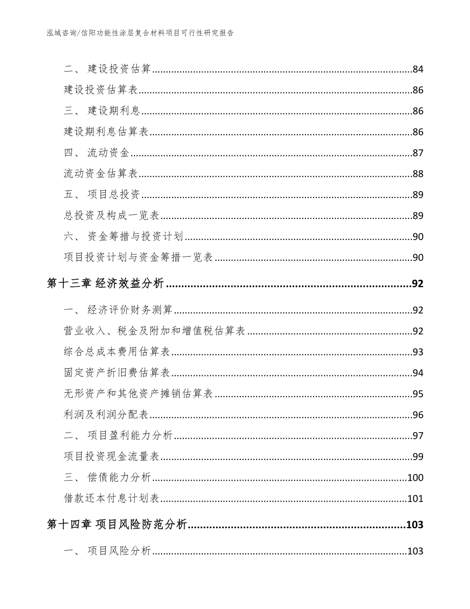 信阳功能性涂层复合材料项目可行性研究报告（模板范文）_第5页