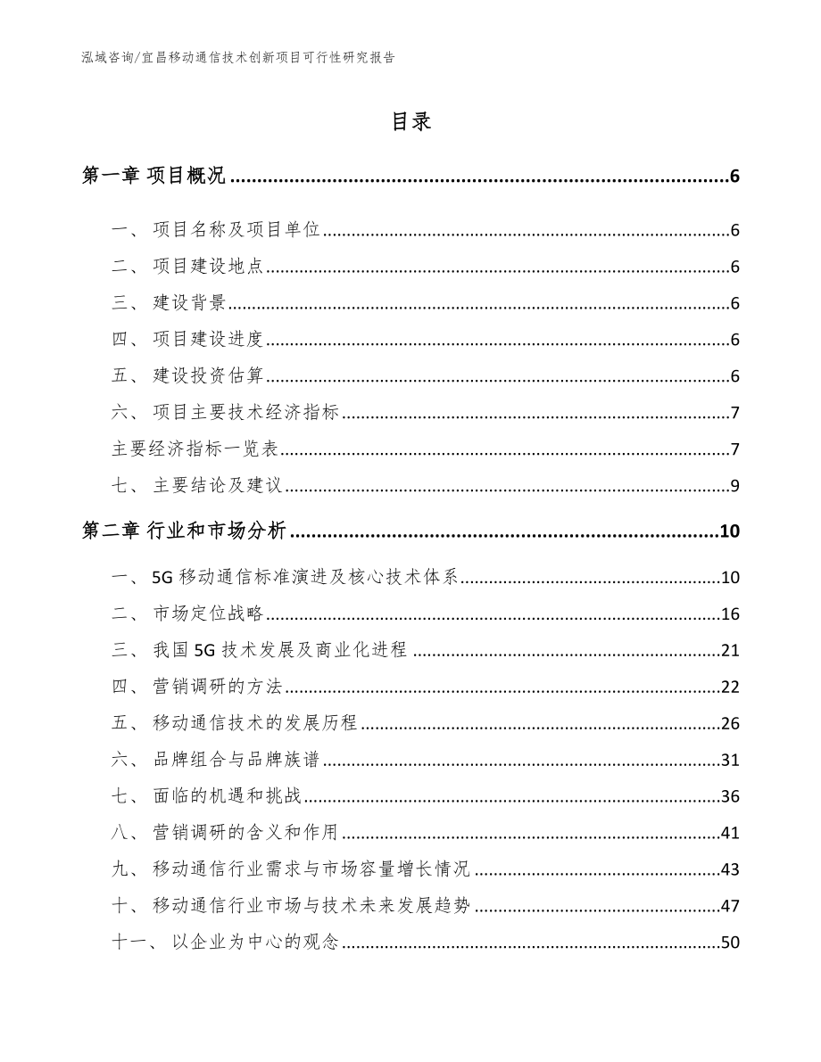 宜昌移动通信技术创新项目可行性研究报告_第2页