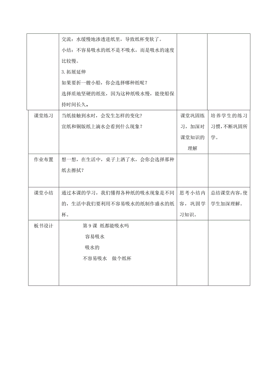 《纸都能吸水吗》教案.doc_第3页