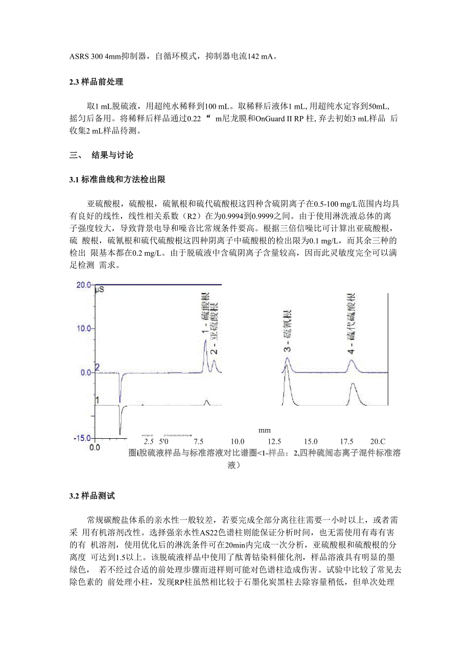 离子色谱法同时测定脱硫液中亚硫酸根硫酸根硫氰根和硫代硫酸根_第2页