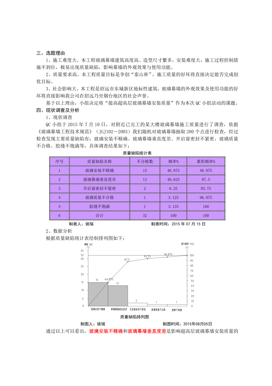 QC成果报告-提高超高层玻璃幕墙安装质量_第3页