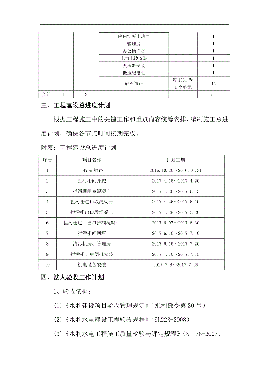 水利工程项目法人验收工作计划_第4页