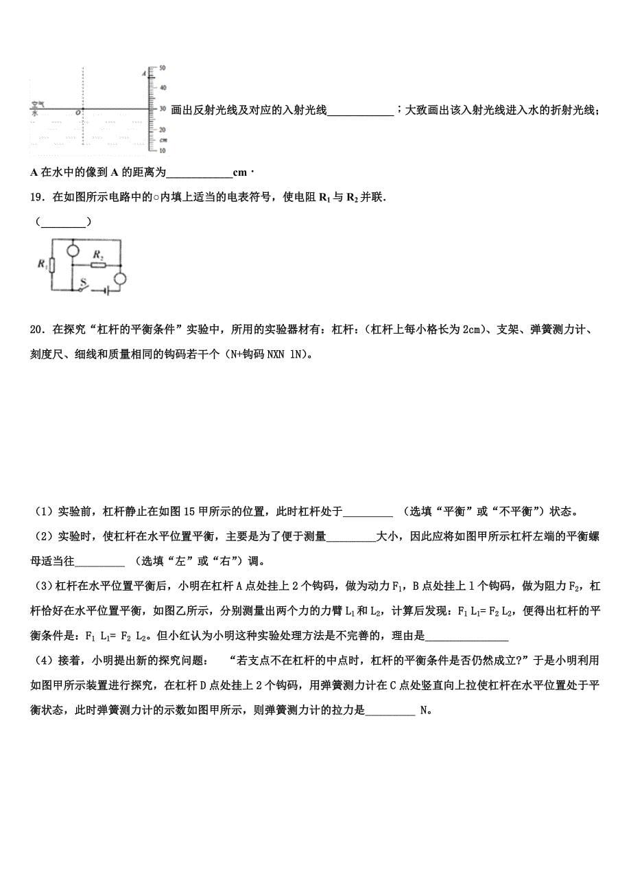 2023届广州市越秀协作组中考物理全真模拟试题含解析.doc_第5页