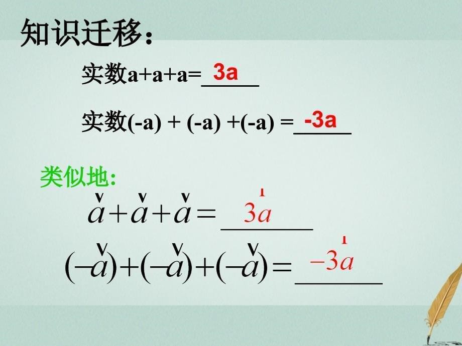 江苏省宿迁市高中数学第二章平面向量2.2.3向量的数乘课件2苏教版必修4_第5页