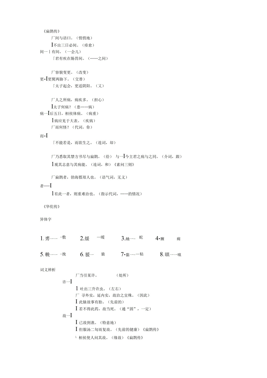 医古文 词义辨析_第1页