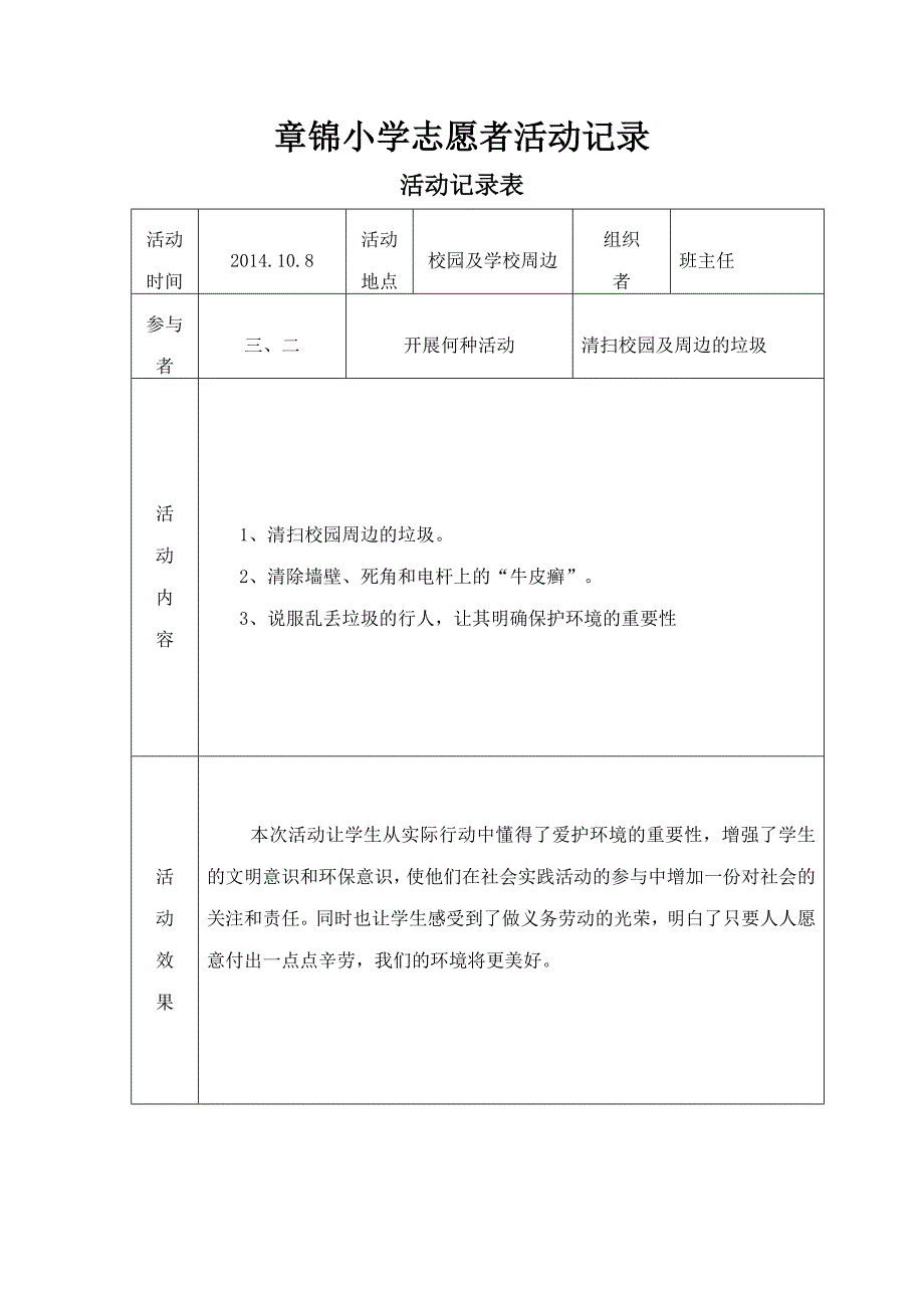 (精品)志愿者活动记录.doc_第1页