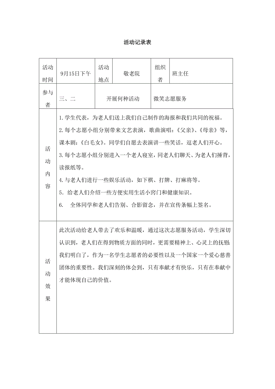 (精品)志愿者活动记录.doc_第2页