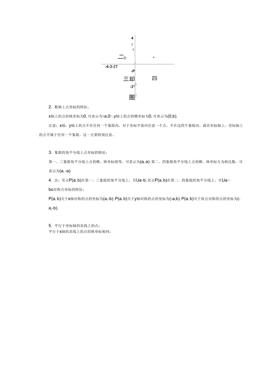 平面直角坐标系知识点总结_第2页