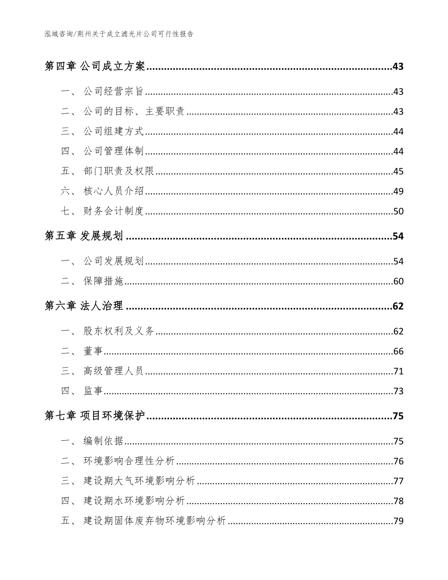 荆州关于成立滤光片公司可行性报告（范文）_第4页