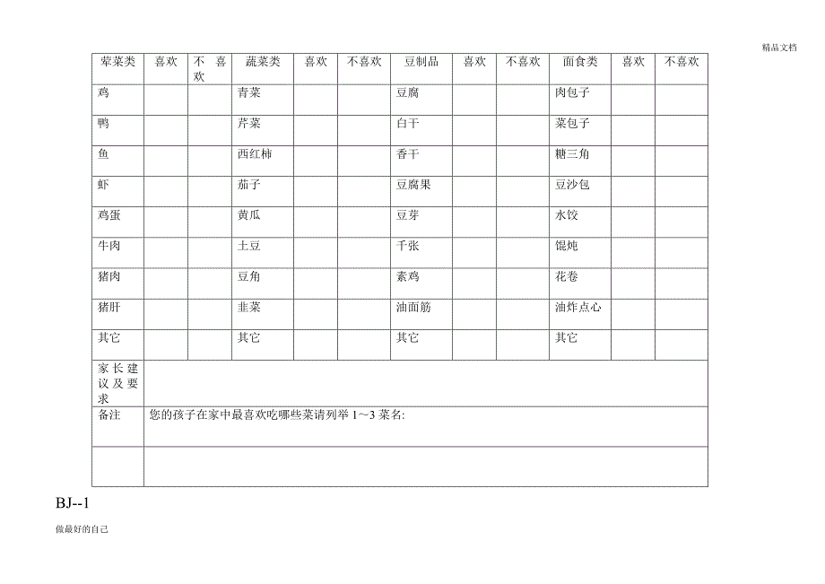 幼儿园实用常用表格_第2页