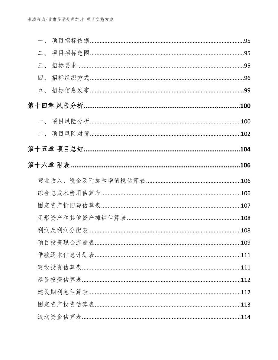 甘肃显示处理芯片 项目实施方案_第5页