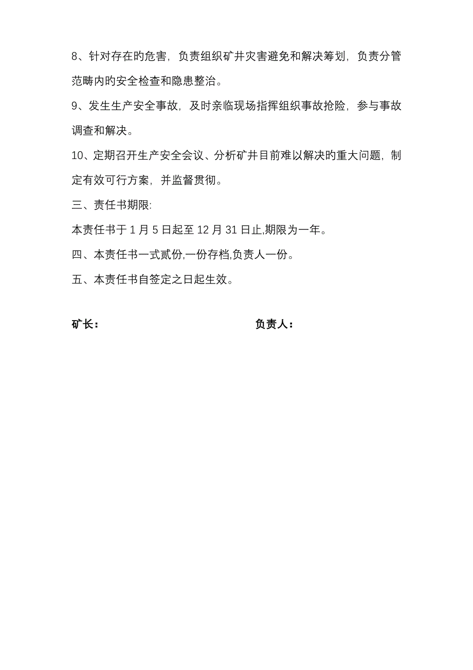 煤矿安全生产目标责任分析报告书_第4页