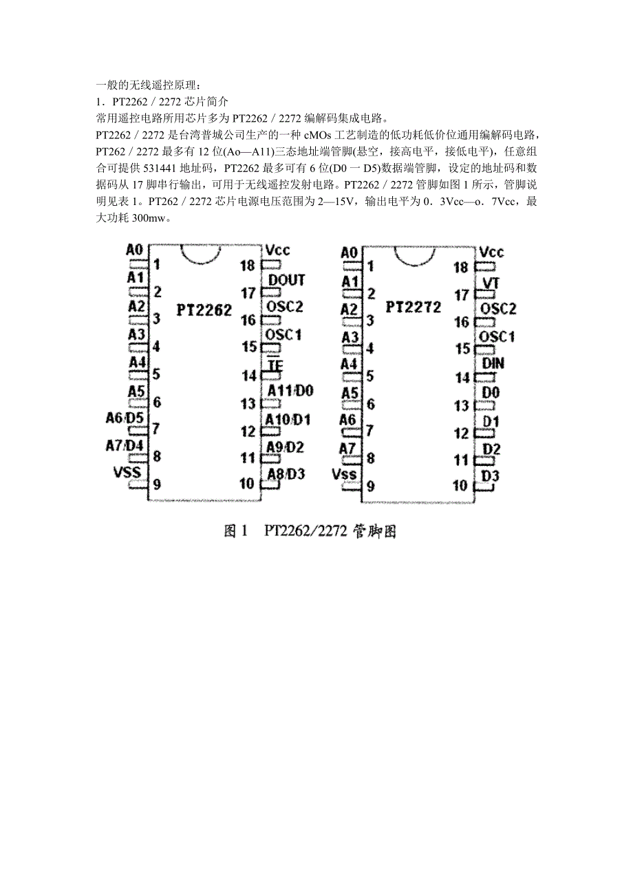 无线遥控原理与单片机控制关系.doc_第1页