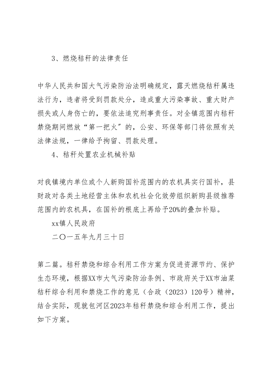 2023年秋季秸秆禁烧和综合利用工作宣传方案 .doc_第4页