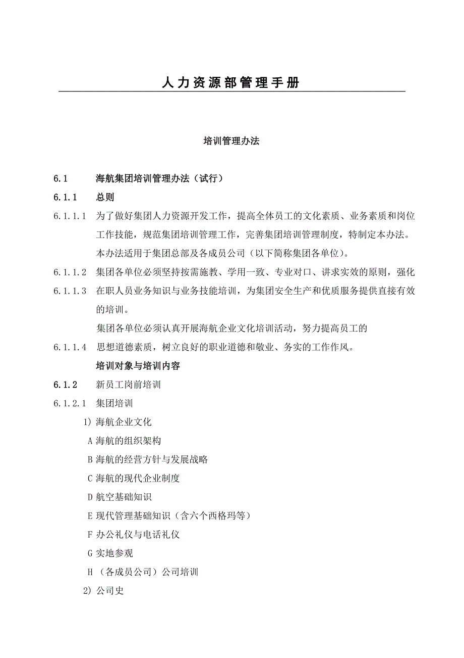 某集团人力资源管理手册_第1页