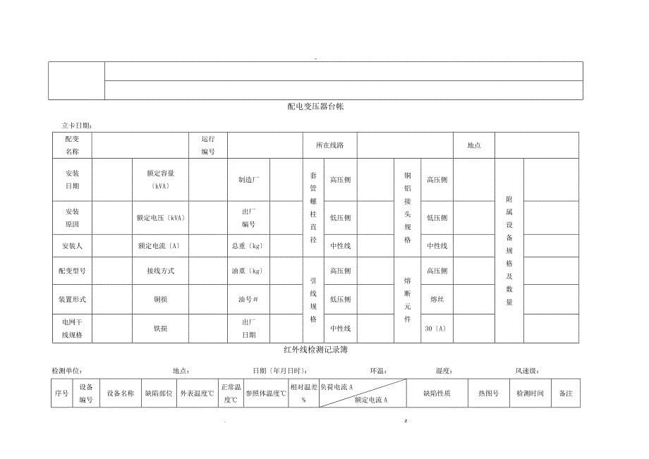 电力行业班组建设基础资料表格_第5页