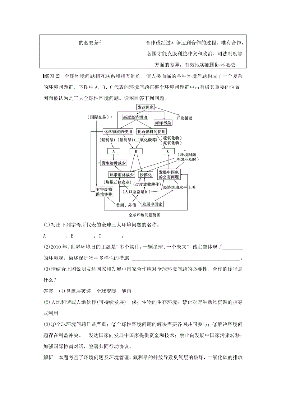 新教材 【湘教版】选修6地理：第5章环境管理期末复习提升学案_第3页