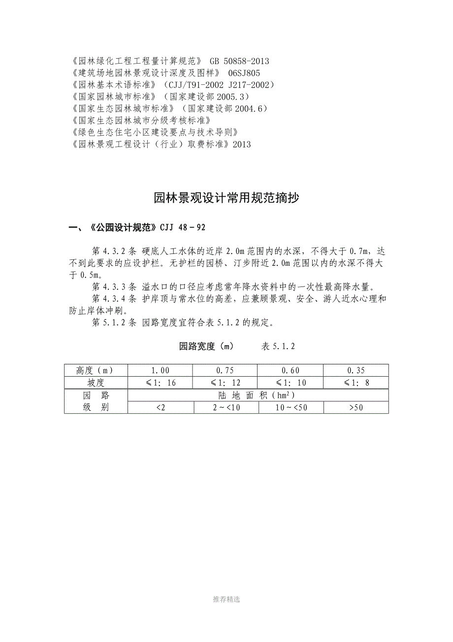 园林景观常用规范汇总完整_第2页