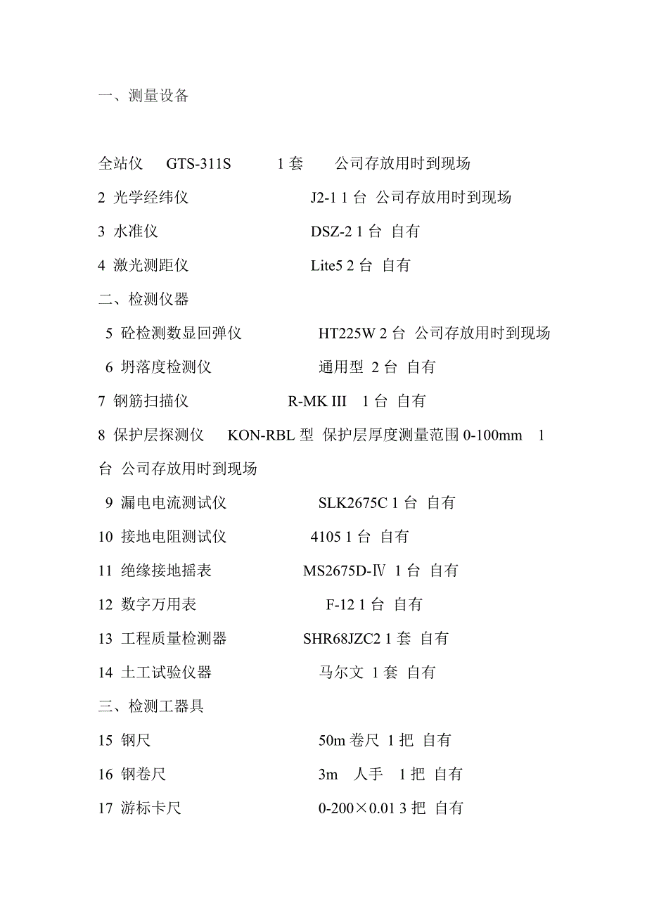 监理检测及办公设备与仪器配置_第2页