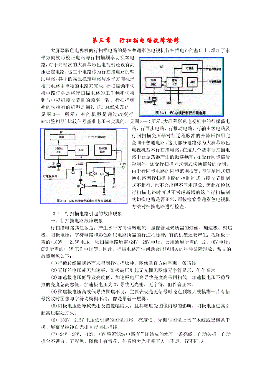 03192139行扫描电路故障检修_第1页