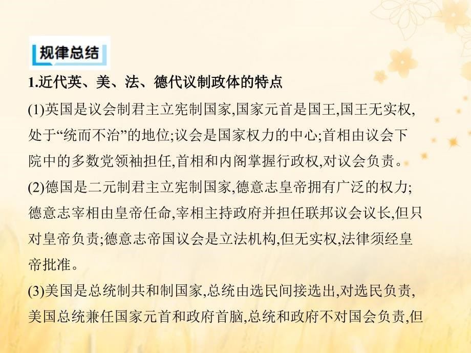 （新课标）高考历史二轮专题高频命题点突破 专题二 西方文明的源头和近代西方文明的兴起与发展 整合2 近代欧美资产阶级代议制的确立及马克思主义的诞生与实践课件_第5页