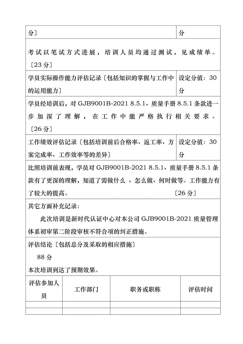 培训有效性评价表_第4页