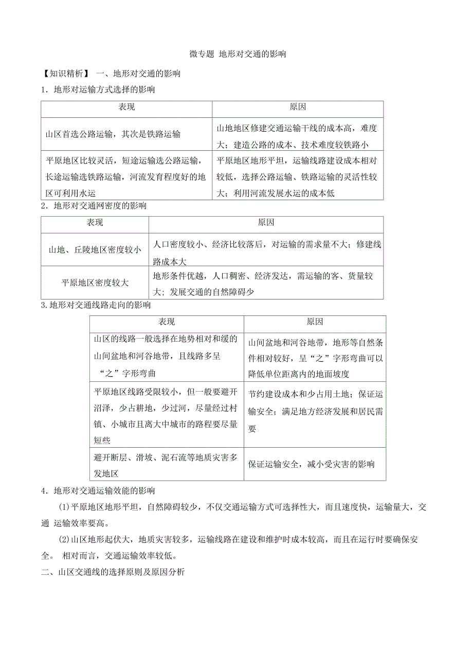 地形对交通的影响_第1页