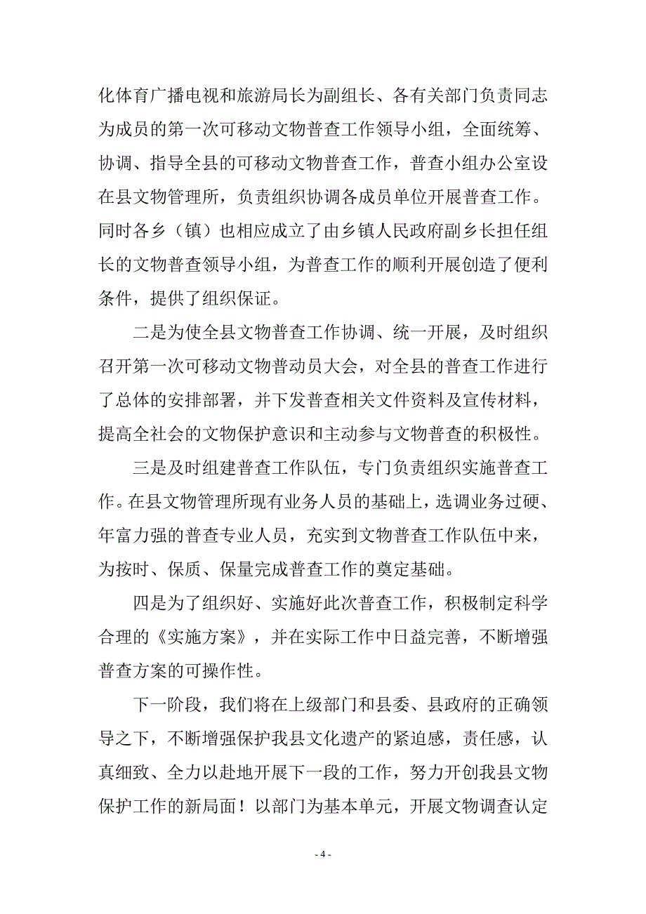 鲁甸县第一次可移动文物普查情况总结_第4页