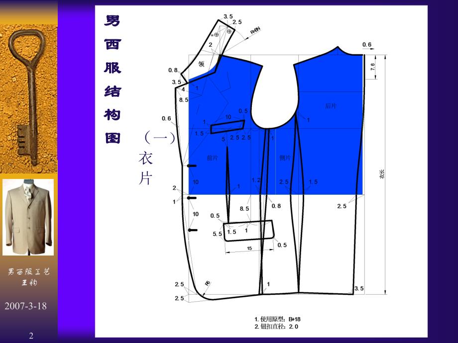 男西服样板与工艺教案_第2页