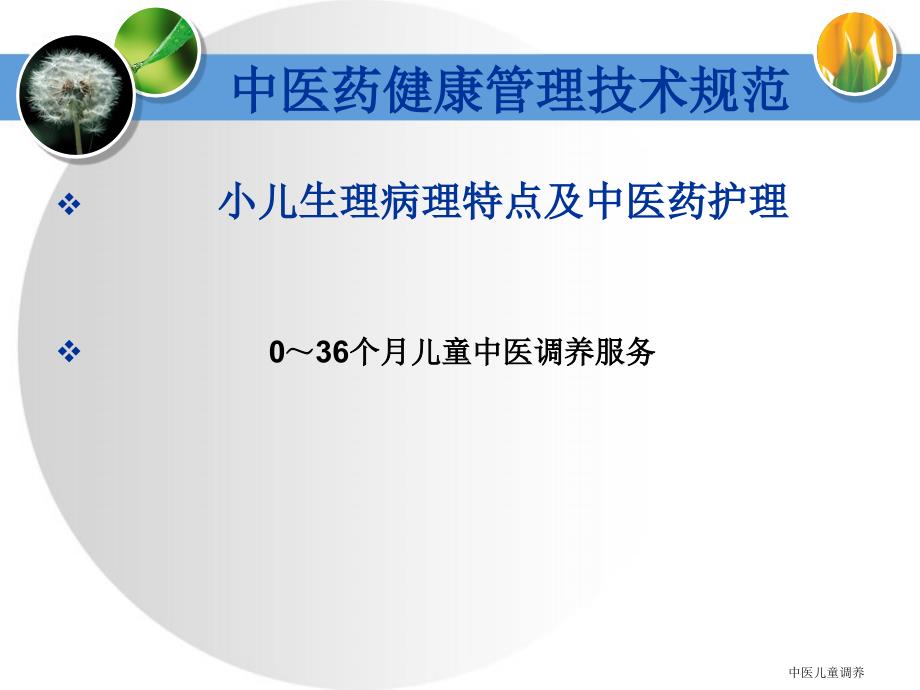 中医儿童调养_第1页