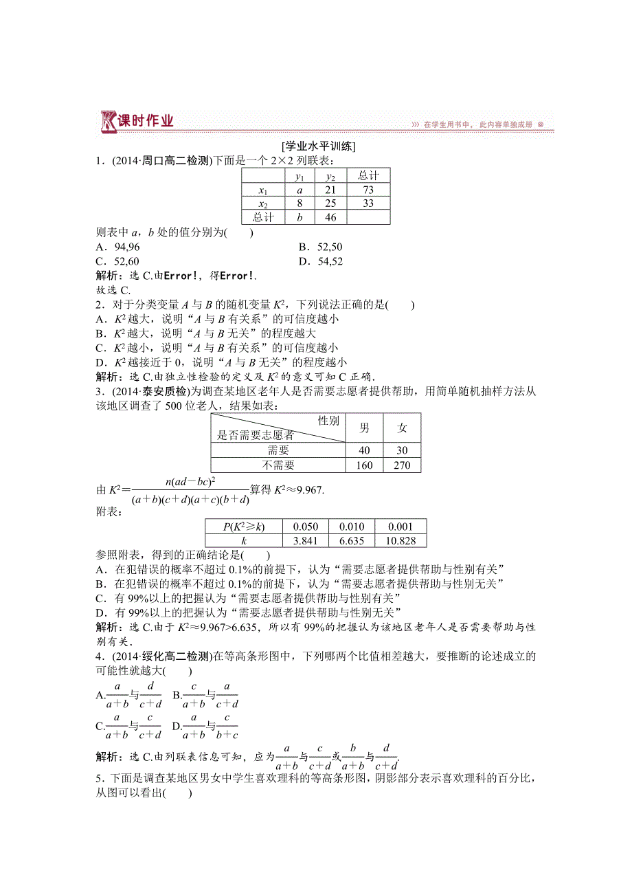 精校版高二下学期数学人教版选修12第一章1.2课时作业 Word版含答案_第1页