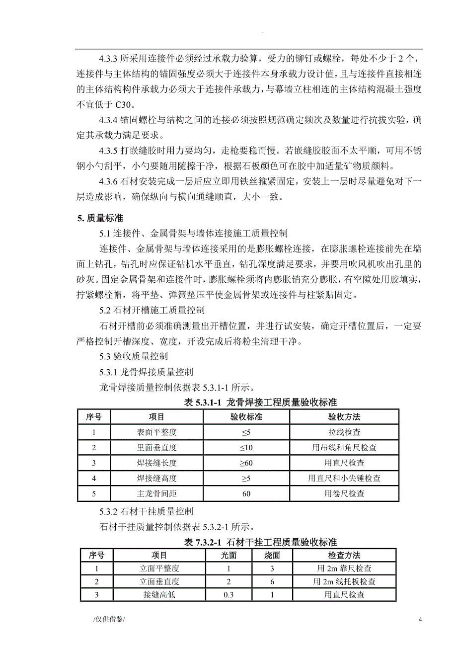 干挂石材圆柱施工工艺标准【参考借鉴】_第4页