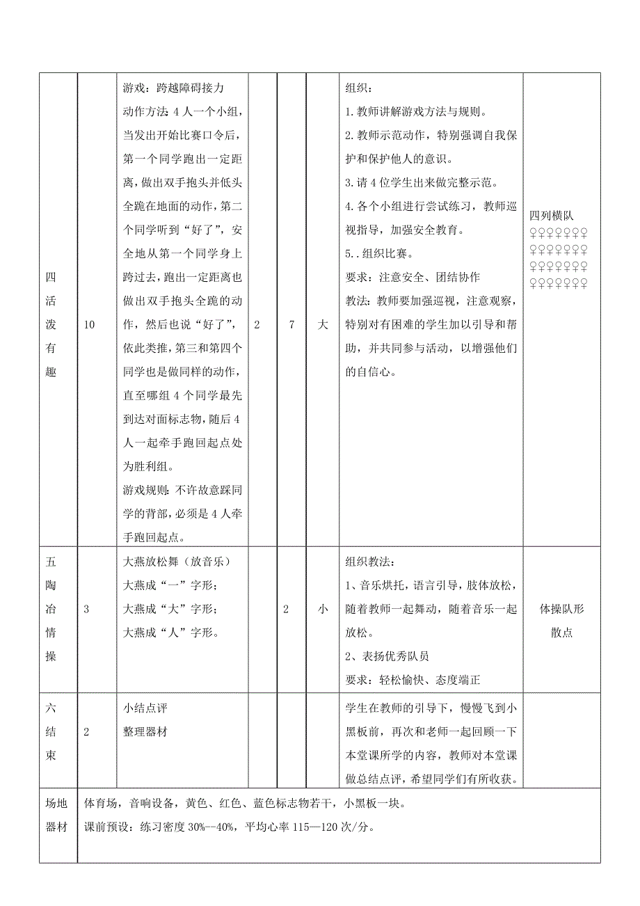 小学二年级(水平一)快速跑教案_第3页